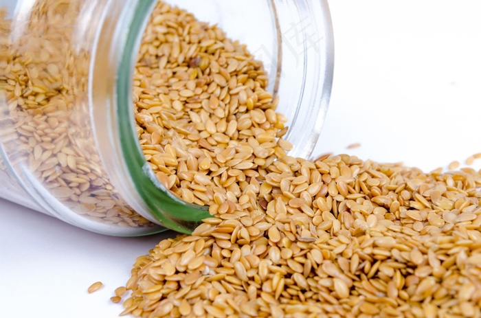 芝麻，种子，白色，特写，隔离，粮食，没人