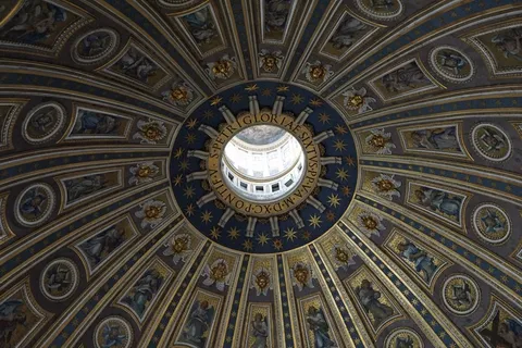 圣彼得大教堂，圆顶，室内，梵蒂冈，天主教