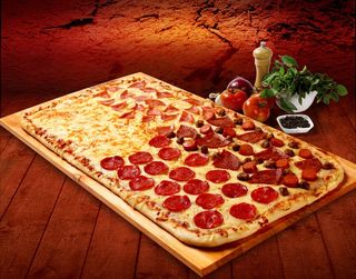 披萨，奶酪，火腿，食品，围兜比萨，四个季节