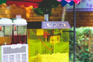 爆米花，街，食品，外