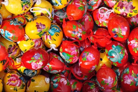 绘画，鸡蛋，复活节，手绘复活节彩蛋