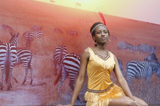 美女，模型，草原，非洲，女人