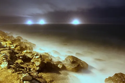 海,薄雾,夜,水,景观,自然,雾 海,薄雾,夜,水,景观,自然,雾