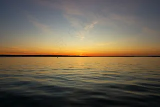 博登湖，水，黄昏，水域，全景，天空