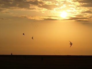 日落，龙，Abendstimmung，云，心情