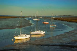 游艇，海湾，海洋，Keyhaven，美国