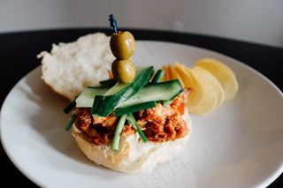 食品，餐厅，三明治，餐厅食品，晚餐