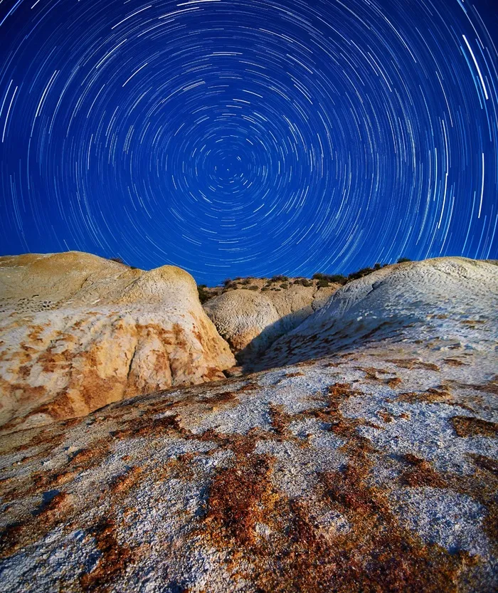 起点，岩石，夜景，长时间曝光，天空，黑暗