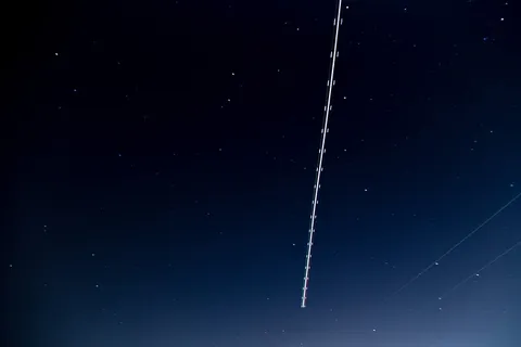 夜，天空，飞机，夜空，空间