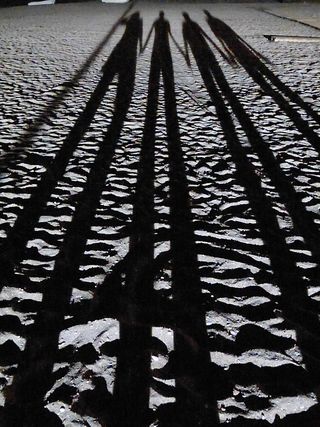 沙，海滩，阴影，长，暮光之城，侧影