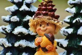 冬季，小鬼，可爱，甜，图，寒冬，装饰，圣诞节