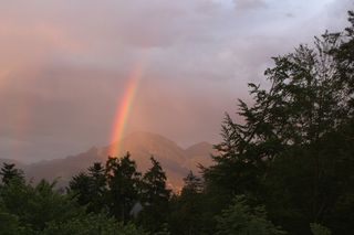 日落，彩虹，心情，自然现象