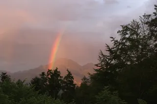 日落，彩虹，心情，自然现象