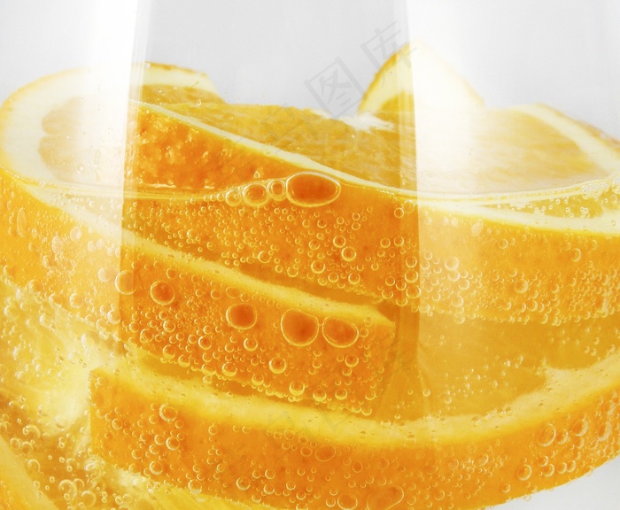 橘子，苏打水，热带风味，热带