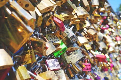 爱情锁，爱情，爱情城堡，符号，永恒的爱