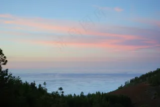 日落，Pastellfarben，天空，余辉，云