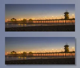 亨廷顿海滩，码头，码头，加利福尼亚州，日落，冲浪