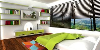 居家室内,室内一角,装修效果图,卧室,床头背景墙,主人房