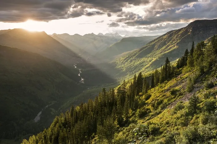 山脉，山谷，风景，景观