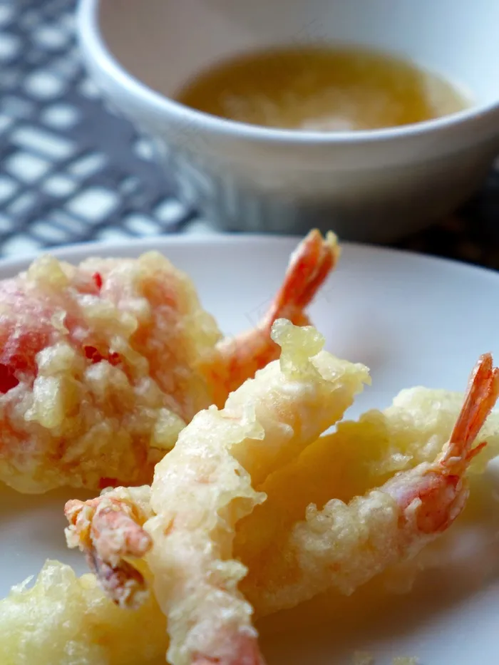 天妇罗，日本料理，料理，油炸，海鲜，日本