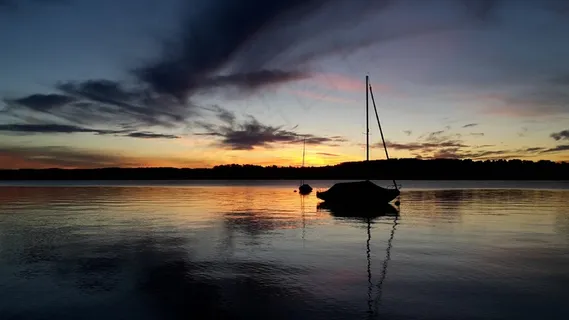 帆船,日落,湖,Abendstimmung,浪漫 帆船,日落,湖,Abendstimmung,浪漫