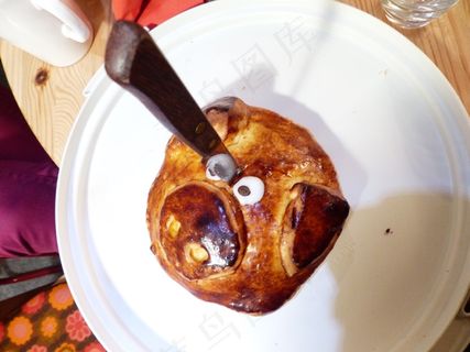 仔猪，强加，刺死，刀，幸运猪