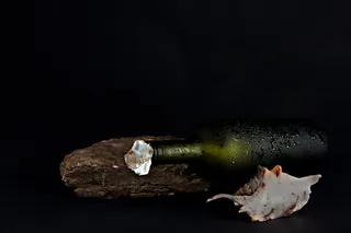 瓶，贝壳，静物，照片，背景