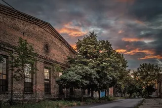 街，建筑，日落，黄昏，人类发展报告，云