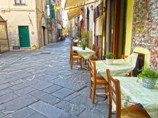 绘画，Trattoria，披萨店，餐厅，Ristorantino