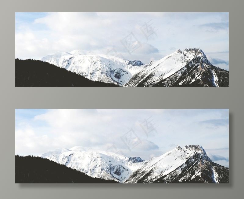 天空,飞机,风景,山峦,卡通动漫人物,冬季山地景观