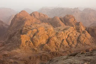 山，黎明，岩石