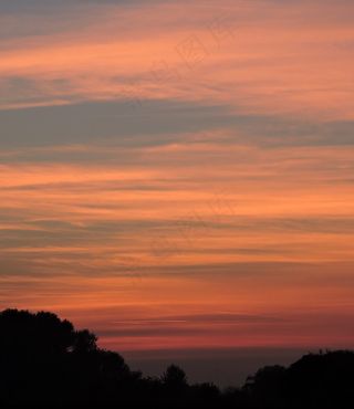 日落，天空，云，地平线，暮光之城，罗莎