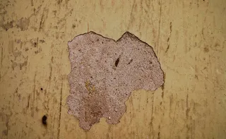 石膏，旧，堕落，瑕疵，黄色，棕色，脏