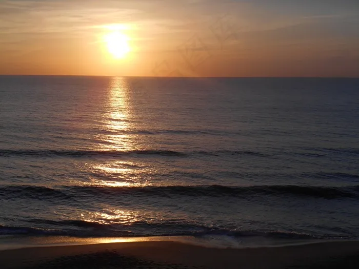 日出，海，海滩，日落，海洋，佛罗里达，墨尔本