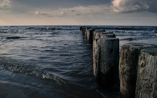海，海滩，性质，天空，防波堤，波罗的海