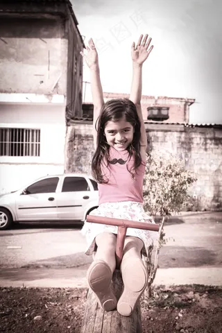 儿童，公园，跷跷板，乐趣