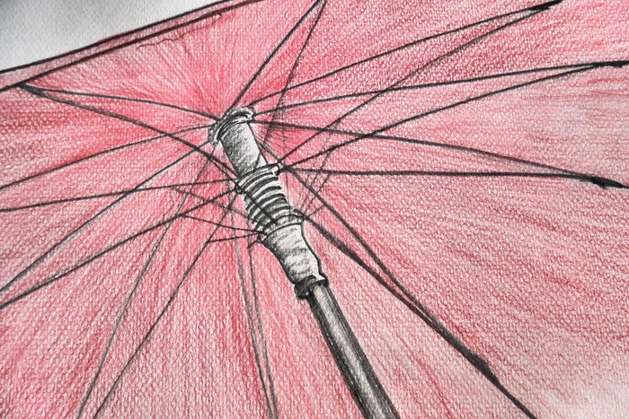 图像，屏幕，绘图，红色，绘，油漆，雨伞