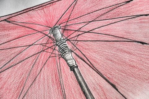 图像，屏幕，绘图，红色，绘，油漆，雨伞