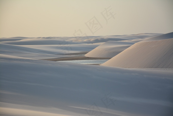 Lencois，沙丘，沙，环礁湖，日落，自然，景观