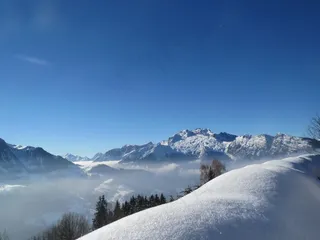 雪，法国，La Clusaz，冬季，山，高山