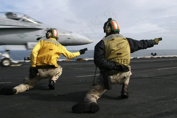 水手信号发射，喷气式飞机，航空母舰