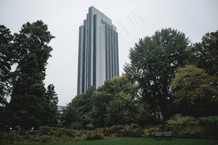 树,建筑,设计效果图,居民楼,天空,丽笙布鲁酒店