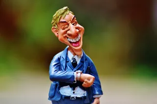 卡通动漫人物,老年人,光头强,面塑,泥人,商人的雕像