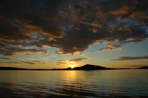 沧海，水，日落，心情，云团，波，性质，蓝色