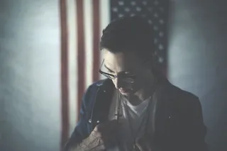 家伙，男子，眼镜，交叉，链，时尚，模型