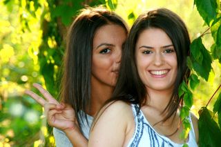 女孩，友谊，爱情，美丽，微笑