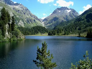 湖，Cavloc，景观，山，高山，瑞士