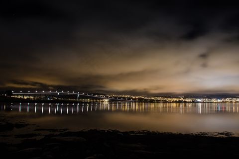 城市的灯光,夜,特罗姆瑟,城市,城市景观,天际线 城市的灯光,夜,特罗姆瑟,城市,城市景观,天际线