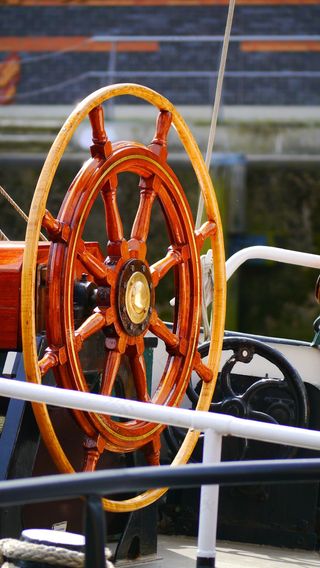 方向盘，帆船，木材，黄铜，轮辐