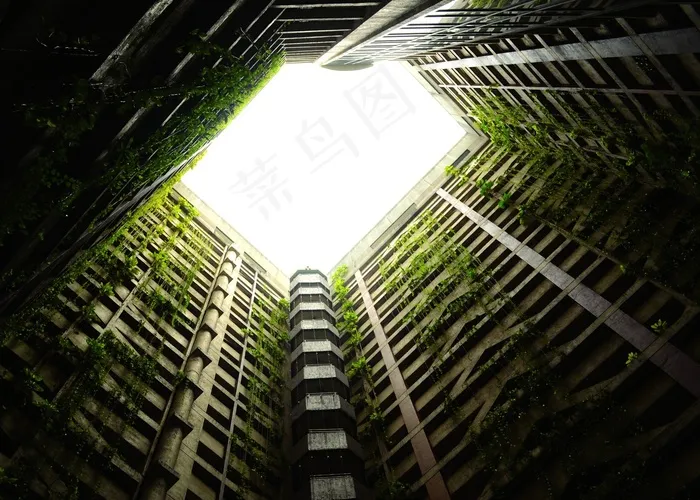 电风扇,盆栽植物,中式传统建筑,树,金属栏杆,大自然建筑高层植物